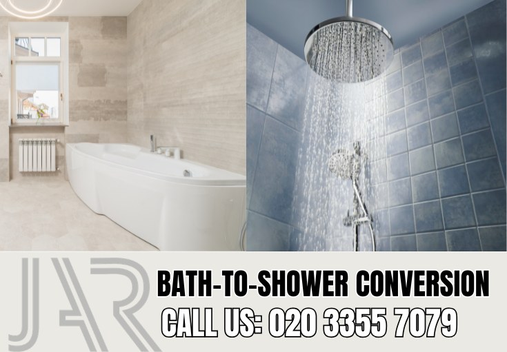 Bath to Shower Conversion by Acton Bathroom Fitters